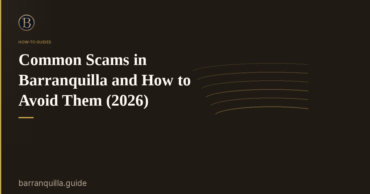 Common Scams in Barranquilla and How to Avoid Them (2026)