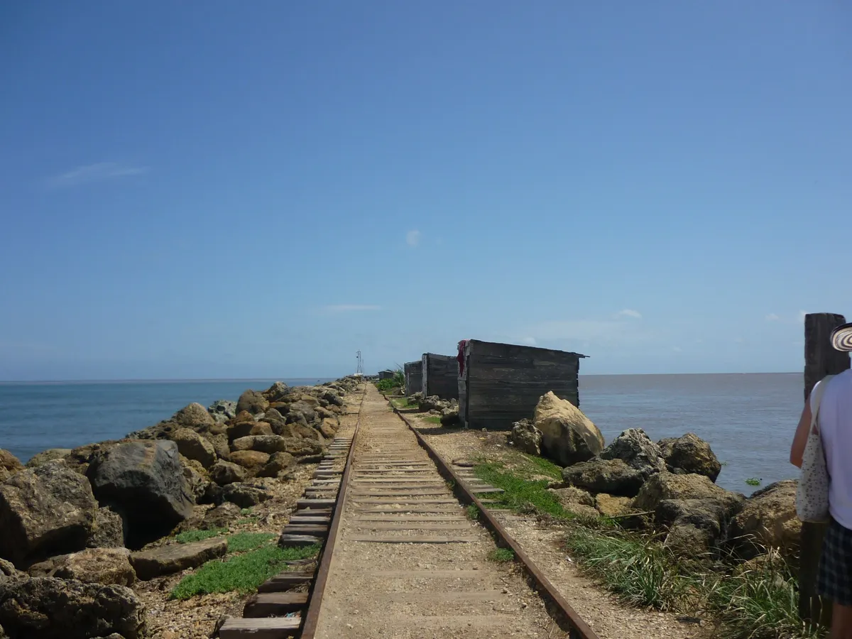 View at Bocas de Cenizas where the Magdalena River meets the Caribbean Sea